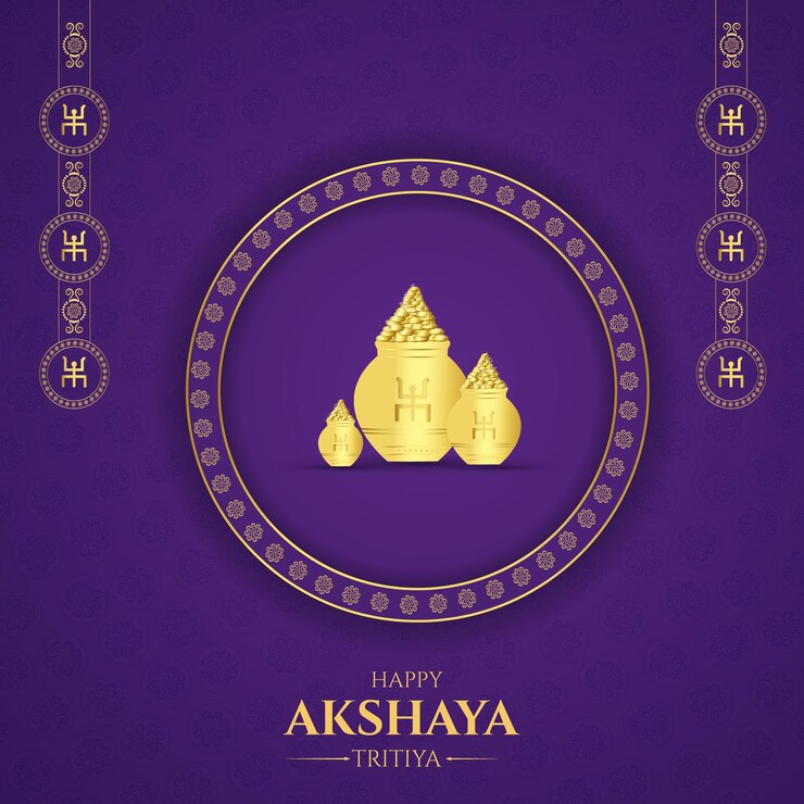 Vector feliz akshaya tritiya festival publicación en redes sociales