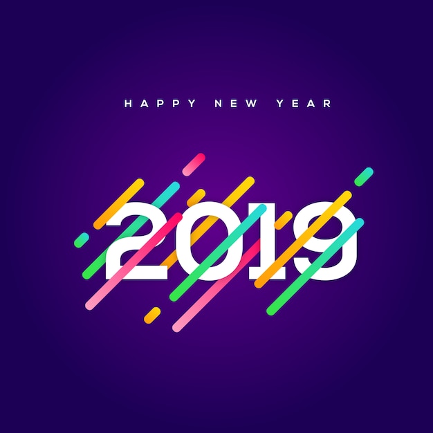 Feliz Año Nuevo 2019 Diseño de cartel