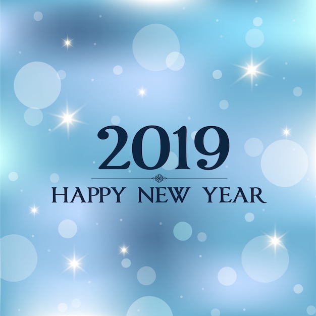 Vector feliz año nuevo 2019 fondo.
