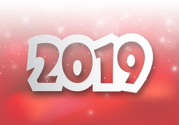 Feliz año nuevo 2019. tarjeta de felicitación.