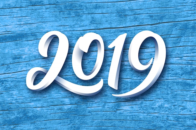 Feliz año nuevo 2019 vector tarjeta de felicitación