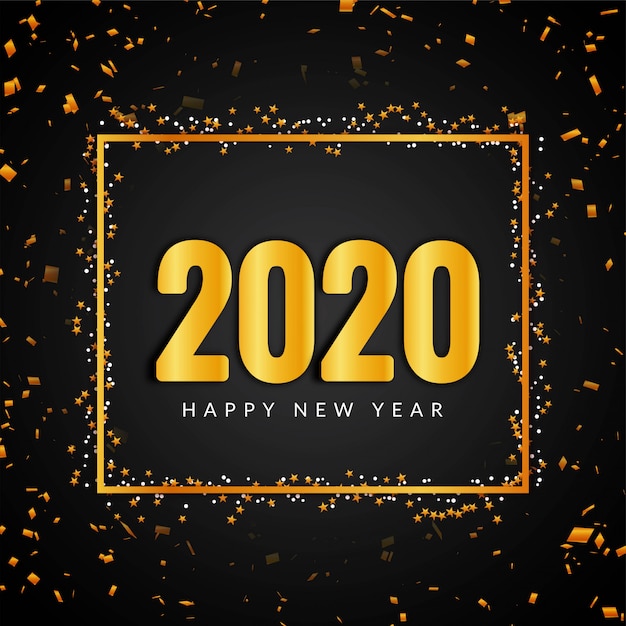 Feliz año nuevo 2020 confeti
