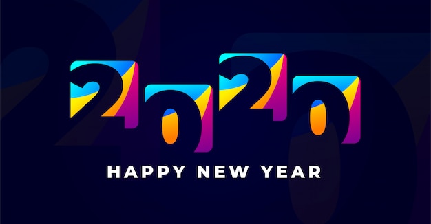 Feliz año nuevo 2020 fondo