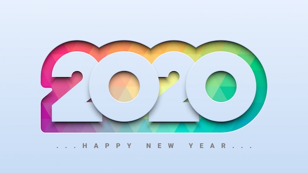Feliz año nuevo 2020 fondo