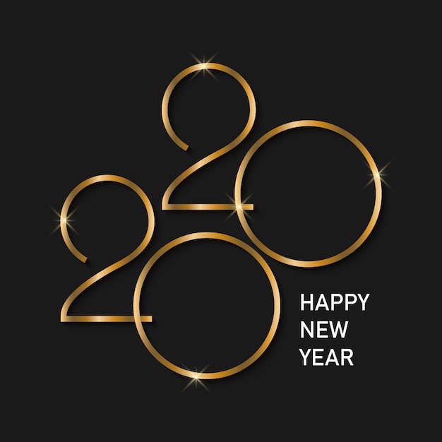 Feliz año nuevo 2020 fondo.