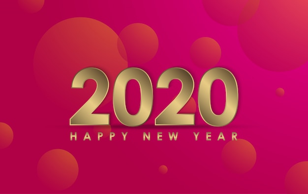 Feliz año nuevo 2020 ilustración