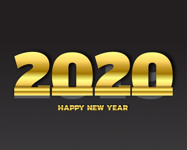 Feliz año nuevo 2020 ilustración.