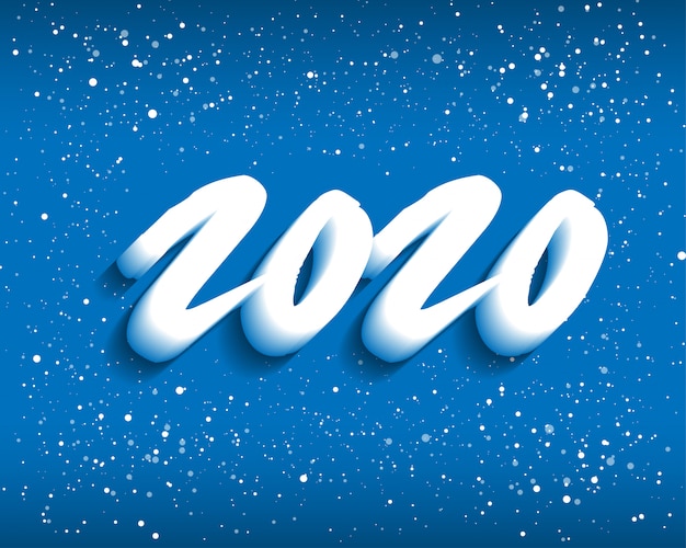Feliz año nuevo 2020 Tarjeta de felicitaciones.