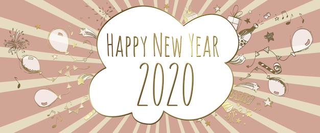 Vector feliz año nuevo 2020