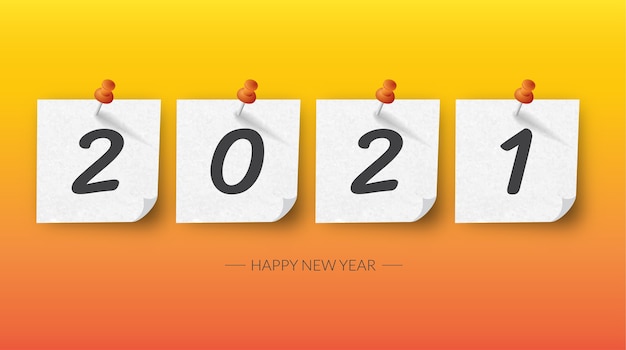 Feliz año nuevo 2021 ilustración