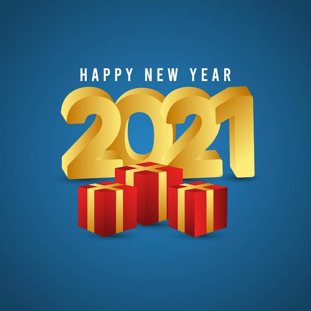 Feliz año nuevo 2021 plantilla