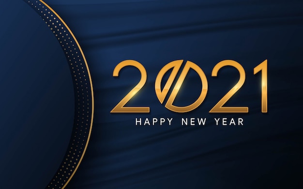 Feliz año nuevo 2021 texto de lujo