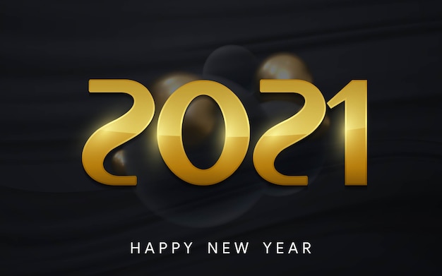 Feliz año nuevo 2021 texto de lujo