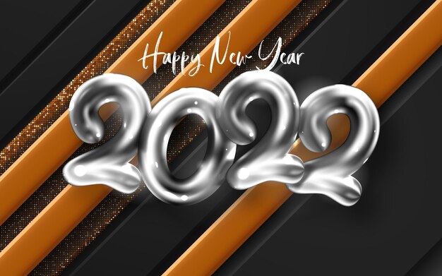 Feliz año nuevo 2022 cartel vector