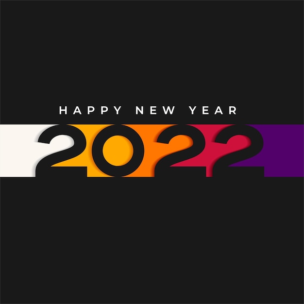 Feliz año nuevo 2022 cartel vector