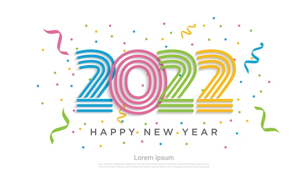 Feliz año nuevo 2022 colores de fondo