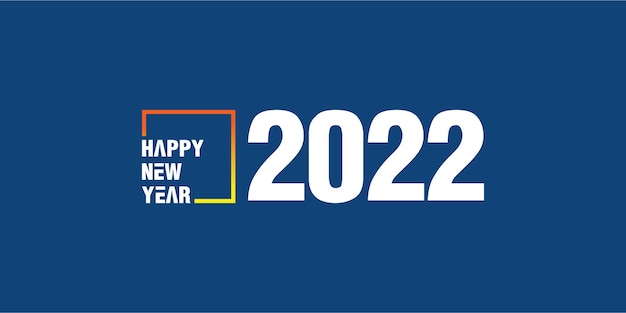 Feliz año nuevo 2022 concepto de tipografía de texto