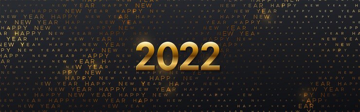 Vector feliz año nuevo 2022 diseño de banner