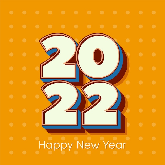Feliz año nuevo 2022 Diseño de texto