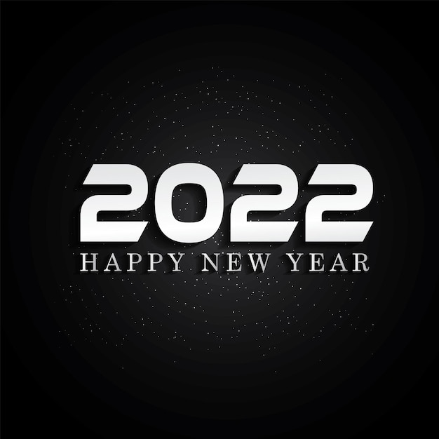 feliz año nuevo 2022 fondo creativo con números de color plateado