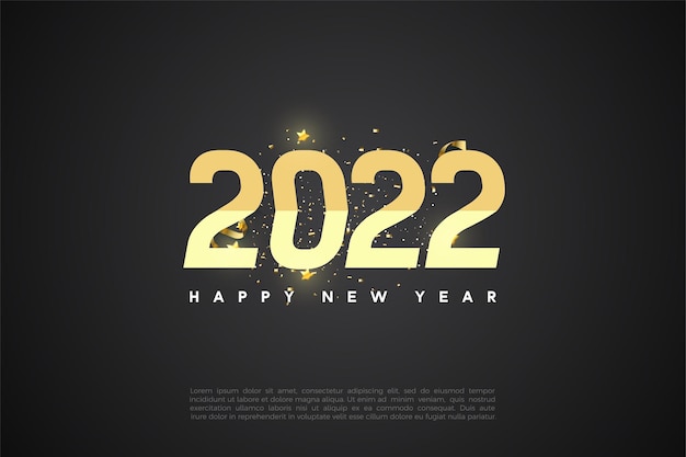 Feliz año nuevo 2022 fondo con números graduados