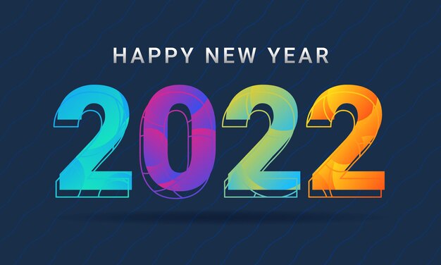 Feliz año nuevo 2022 fondo de tarjeta de felicitación