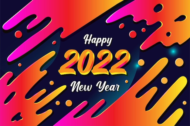 Vector feliz año nuevo 2022 fondo