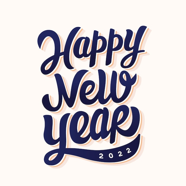 feliz año nuevo 2022 handlettering