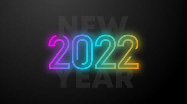 Feliz año nuevo 2022 ilustración de fondo. flyer y banner web de feliz año nuevo