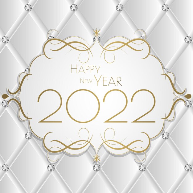 Feliz año nuevo 2022 ilustración de tarjeta de felicitación grande