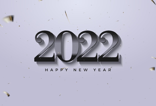 Feliz año nuevo 2022 con números brillantes