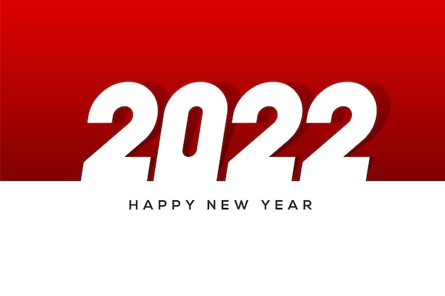 Feliz año nuevo 2022 patrón de diseño de tipografía de texto en color rojo, ilustración vectorial