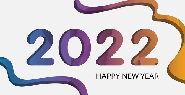 Feliz año nuevo 2022, vacaciones de Navidad, banner web para publicidad - Vector