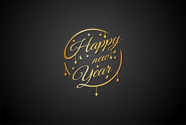 Feliz año nuevo 2022 Vector de diseño de fondo de logotipo de tipografía