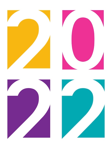 Feliz año nuevo 2022 vector de diseño de texto