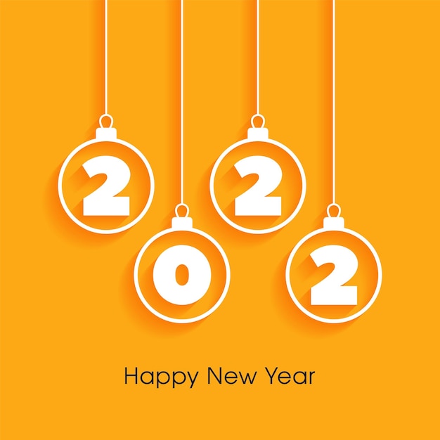 Feliz año nuevo 2022 vector de diseño de texto