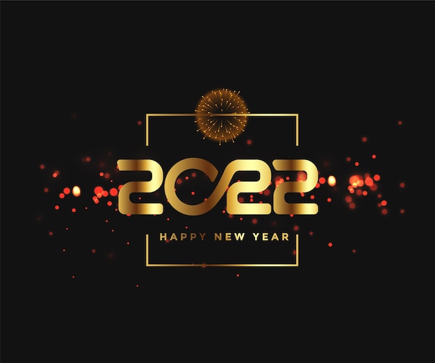 Feliz año nuevo 2022 vector de tarjeta de felicitación de vacaciones de temporada de estilo degradado negro elegante moderno