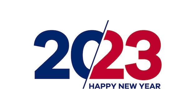 Feliz año nuevo 2023 adecuado para saludos, invitaciones, pancartas o diseño de fondo de 2023 ilustración de diseño vectorial