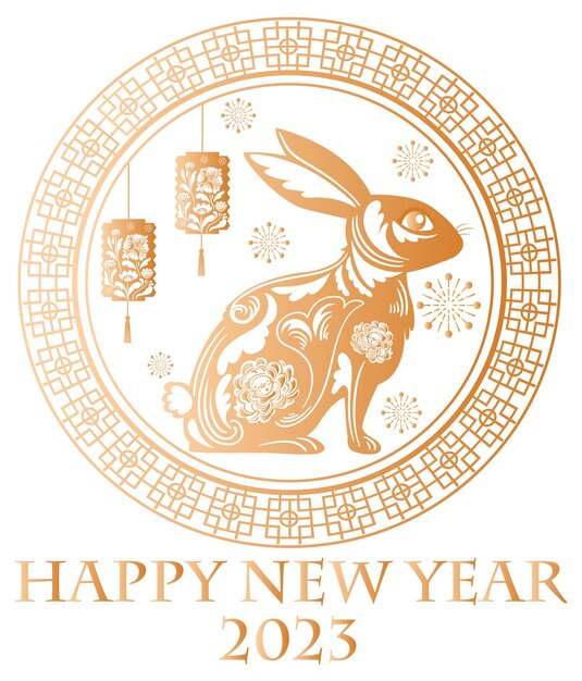 Feliz Año Nuevo 2023 Año del Conejo