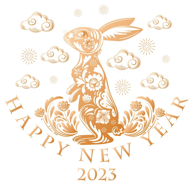 Feliz Año Nuevo 2023 Año del Conejo