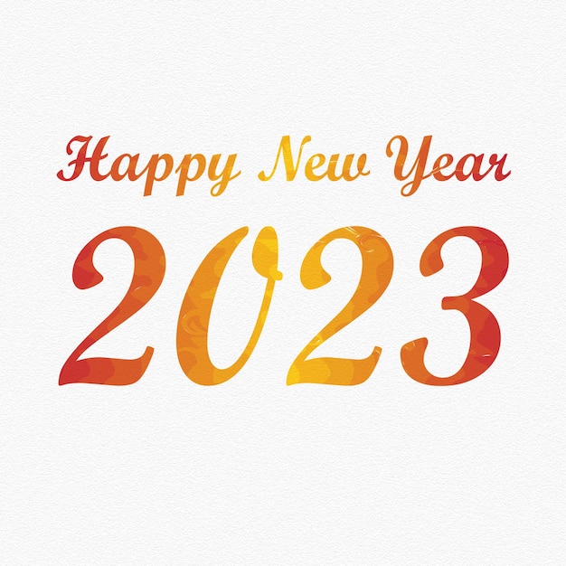 Feliz año nuevo 2023 cartel plantilla diseño vector ilustración