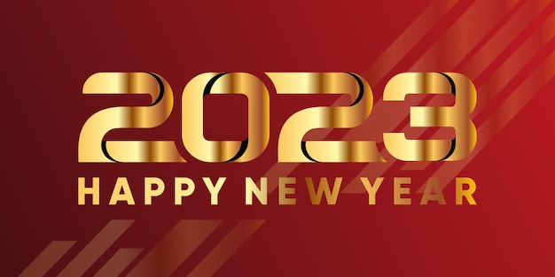 Feliz año nuevo 2023 color dorado saludos de año nuevo año nuevo chino 2023