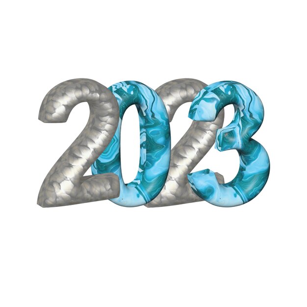 Feliz año nuevo 2023 diseño 3d