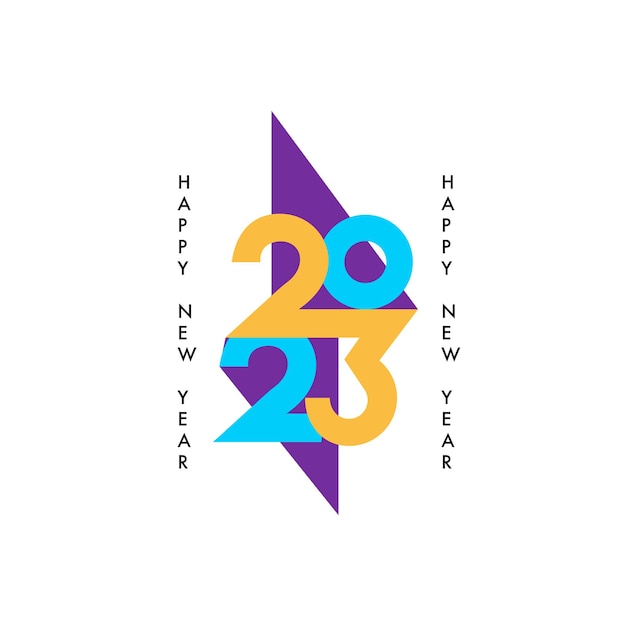 Feliz año nuevo 2023 diseño de texto