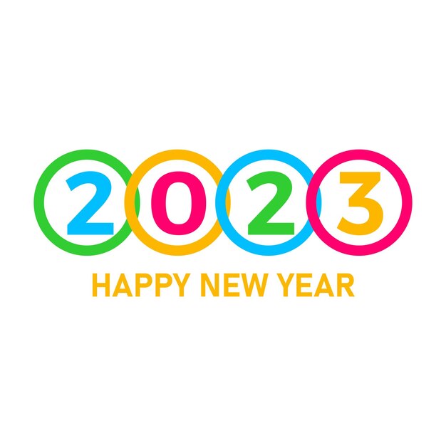 Feliz año nuevo 2023 diseño de tipografía de texto y elegante decoración navideña 2023