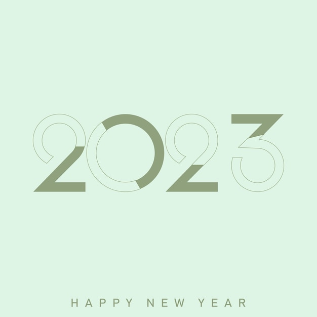 Feliz año nuevo 2023 diseño de tipografía de texto Vector