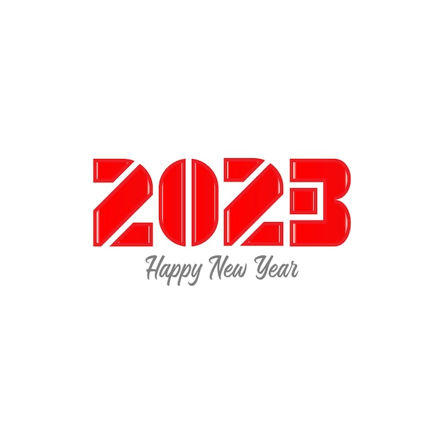 feliz año nuevo 2023 diseño de tipografía de texto