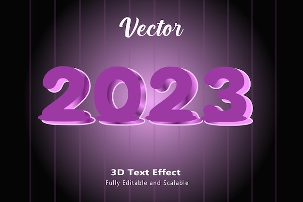 Feliz año nuevo 2023 efecto de texto 3d