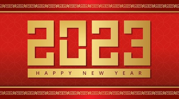 Feliz año nuevo 2023 con estilo de fondo chino.