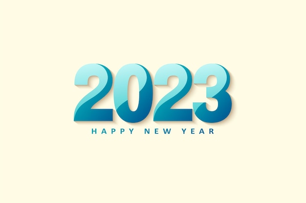 Feliz año nuevo 2023 con hermosos colores.